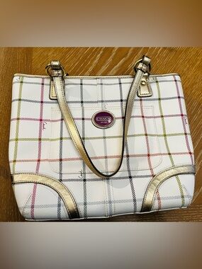 2000s Coach Peyton Tattersall Tote - Never Used - Perfect Condition